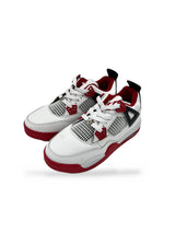 TENIS JORDAN 4 BLANCO ROJO NEGRO