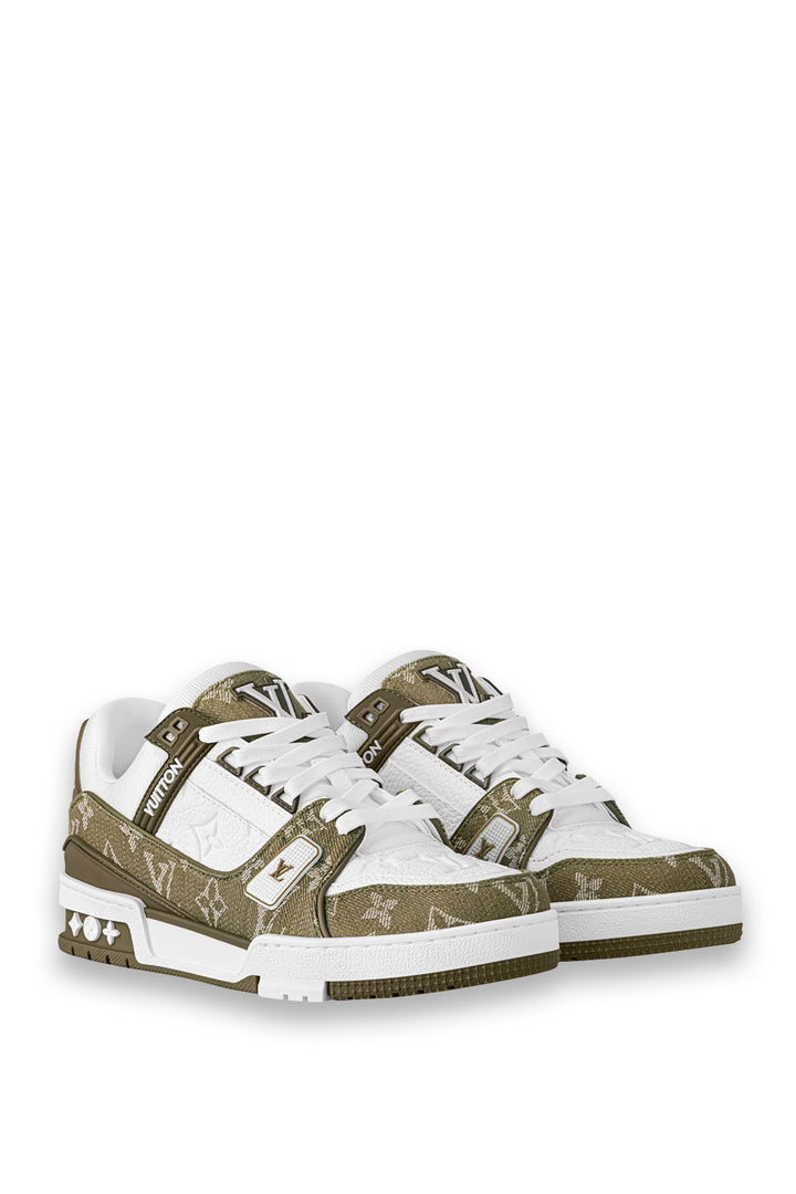 TENIS LV TRAINER MEZCLILLA VERDE