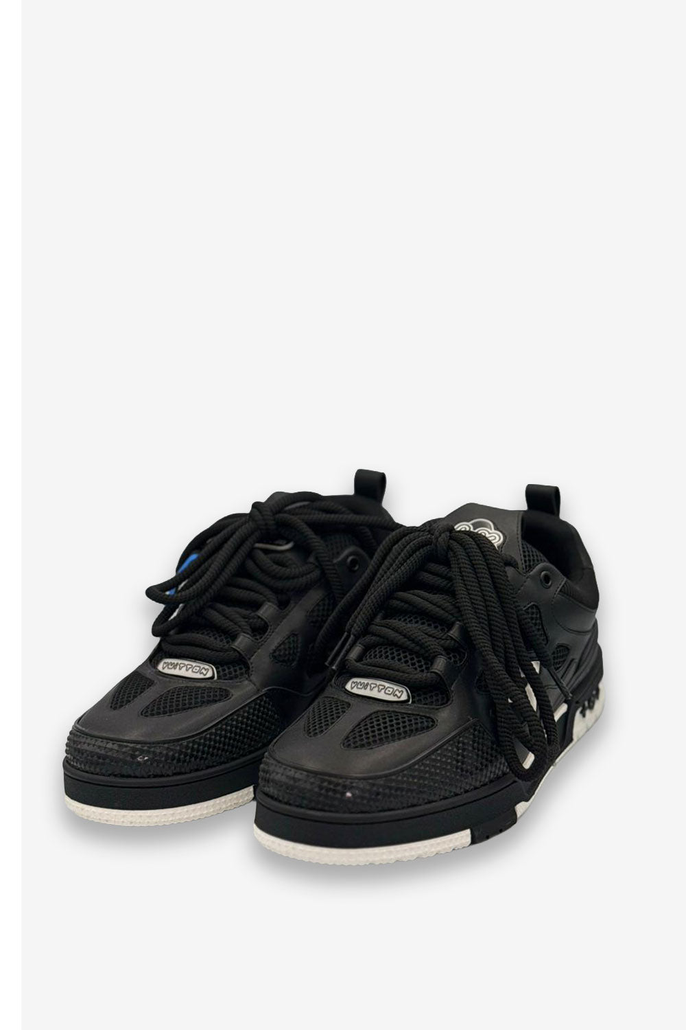 TENIS LV SKATE NEGRO TOTAL BLANCO