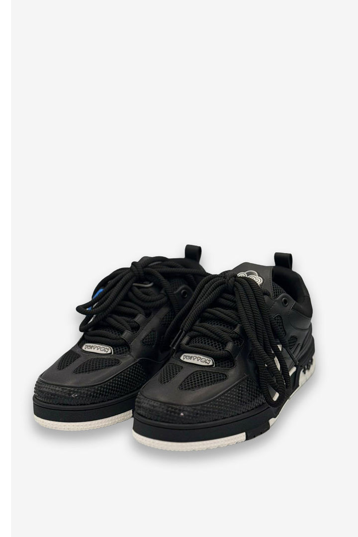 TENIS LV SKATE NEGRO TOTAL BLANCO