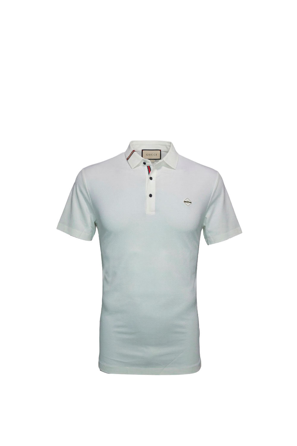 GUCCI POLO SEDA DETALLE CUELLO BLANCA