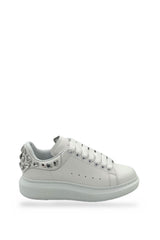 TENIS ALEXANDER MCQUEEN BLANCO CRYSTAL DETAIL