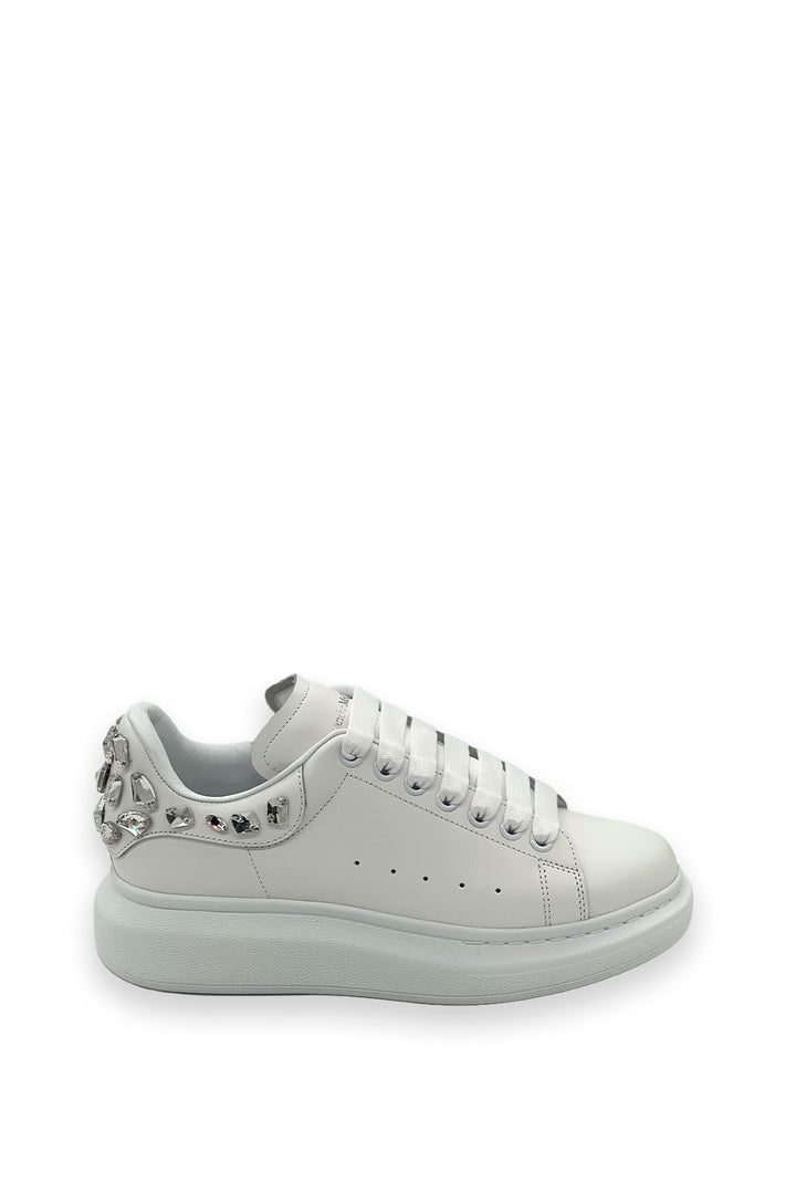 TENIS ALEXANDER MCQUEEN BLANCO CRYSTAL DETAIL
