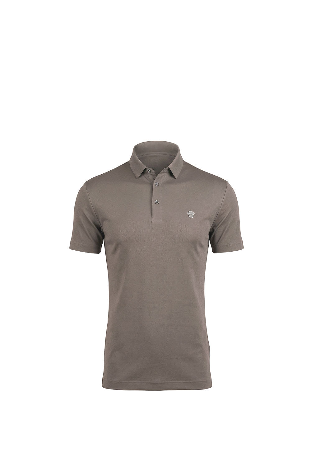 VERSACE POLO SEDA VERDE LOGO PLATEADO