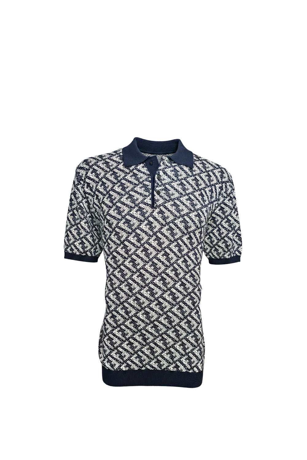 FENDI POLO TEJIDA BLANCO AZUL