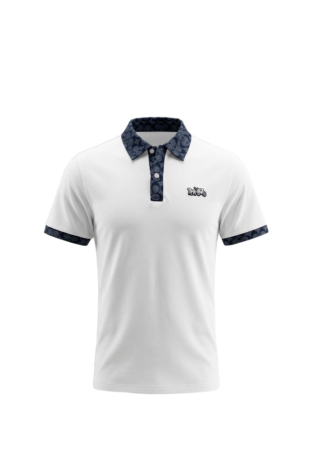COACH POLO MONOGRAMA BLANCO AZUL