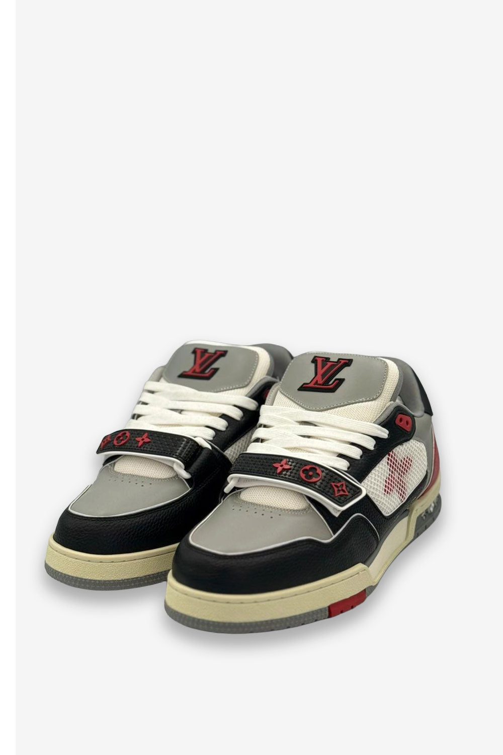 TENIS LV BROCHE NEGRO ROJO