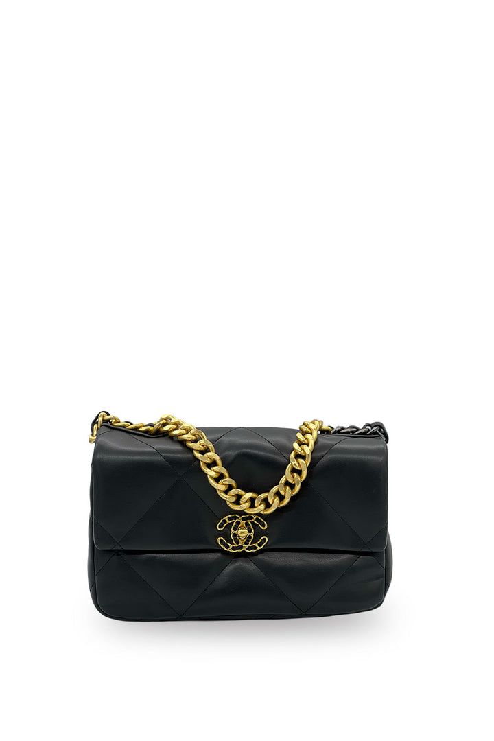 Bolsa Chanel 19 Negro y Oro
