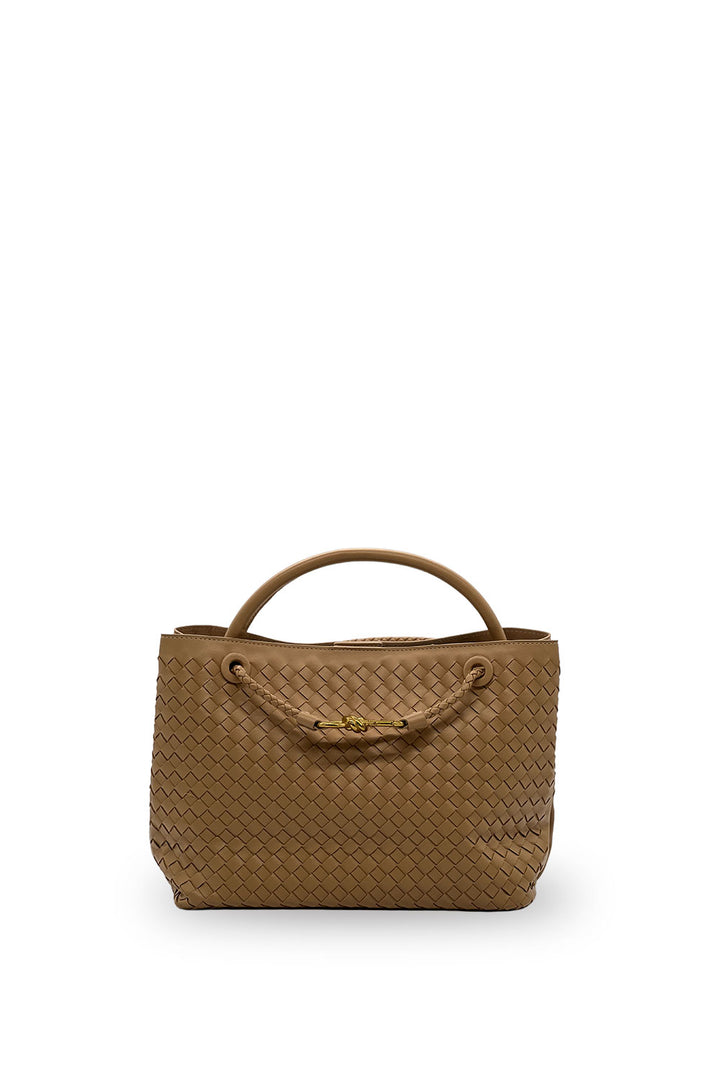 Bolsa Bottega Veneta Trenzada Caqui