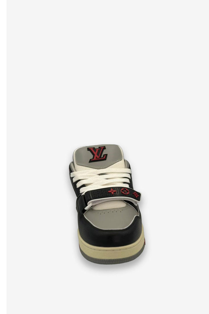 TENIS LV BROCHE NEGRO ROJO