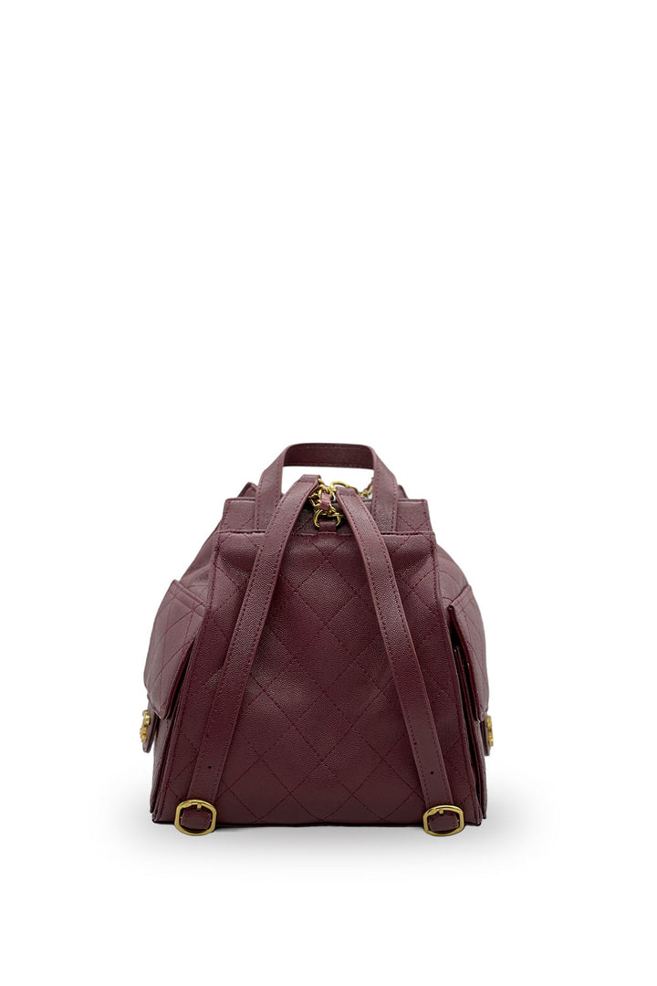 MOCHILA CHANEL 2556 VINO CAVIAR FINO