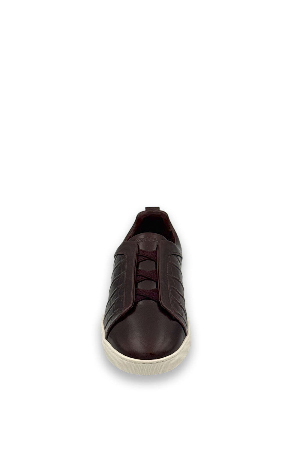 TENIS ZEGNA ALLIGATOR VINO