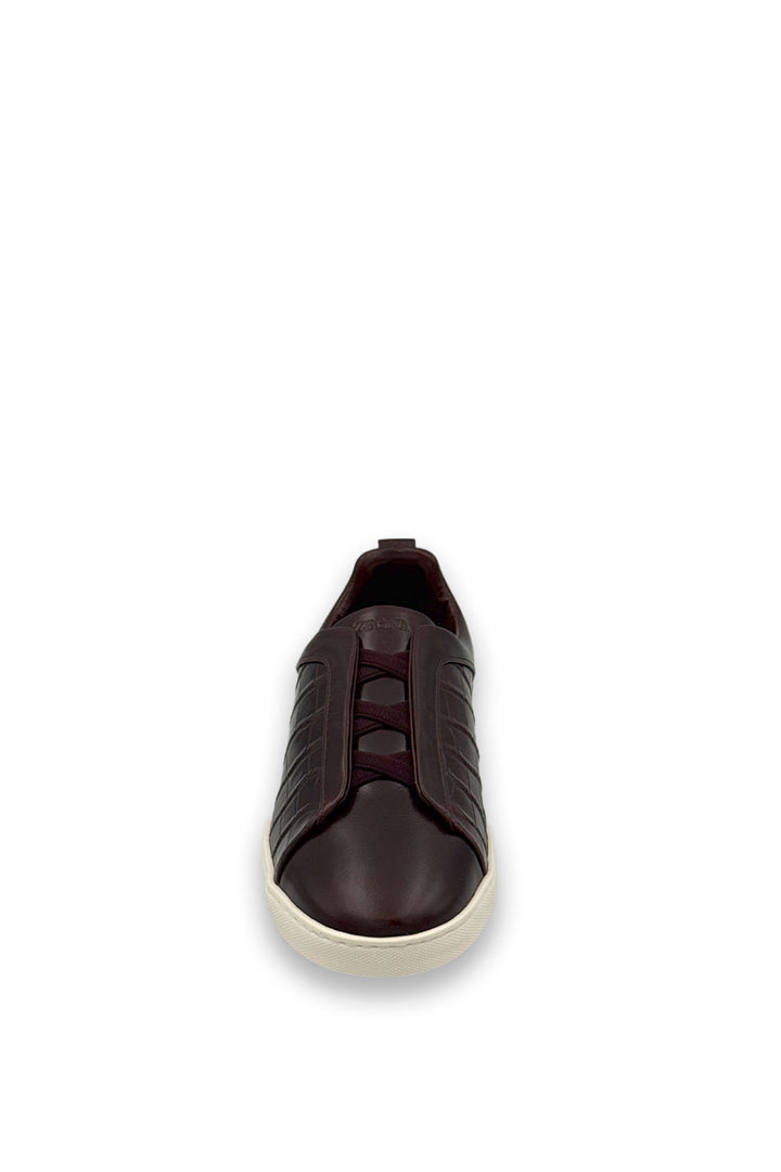 TENIS ZEGNA ALLIGATOR VINO