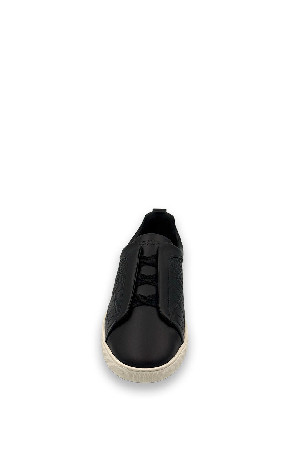 TENIS ZEGNA ALLIGATOR NEGRO