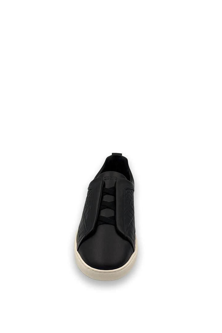 TENIS ZEGNA ALLIGATOR NEGRO