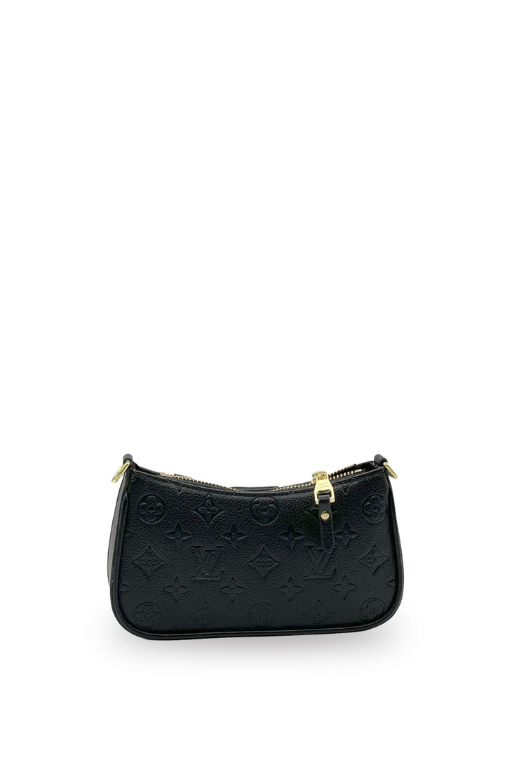 Bolsa Louis Vuitton Hobo Negro en Relieve