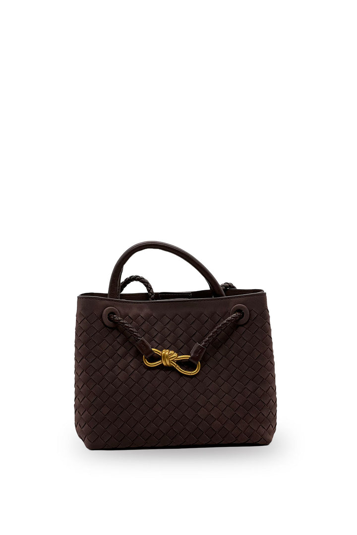 Bolsa Bottega Veneta Mini Trenzada Café
