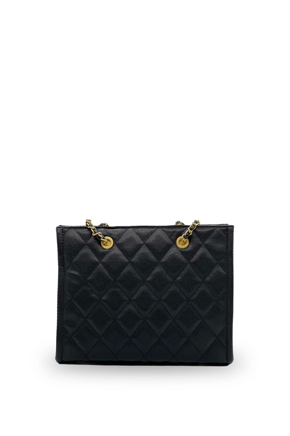 Bolsa Chanel Tote Acolchada Negro