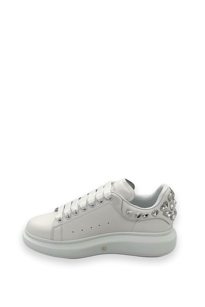 TENIS ALEXANDER MCQUEEN BLANCO CRYSTAL DETAIL