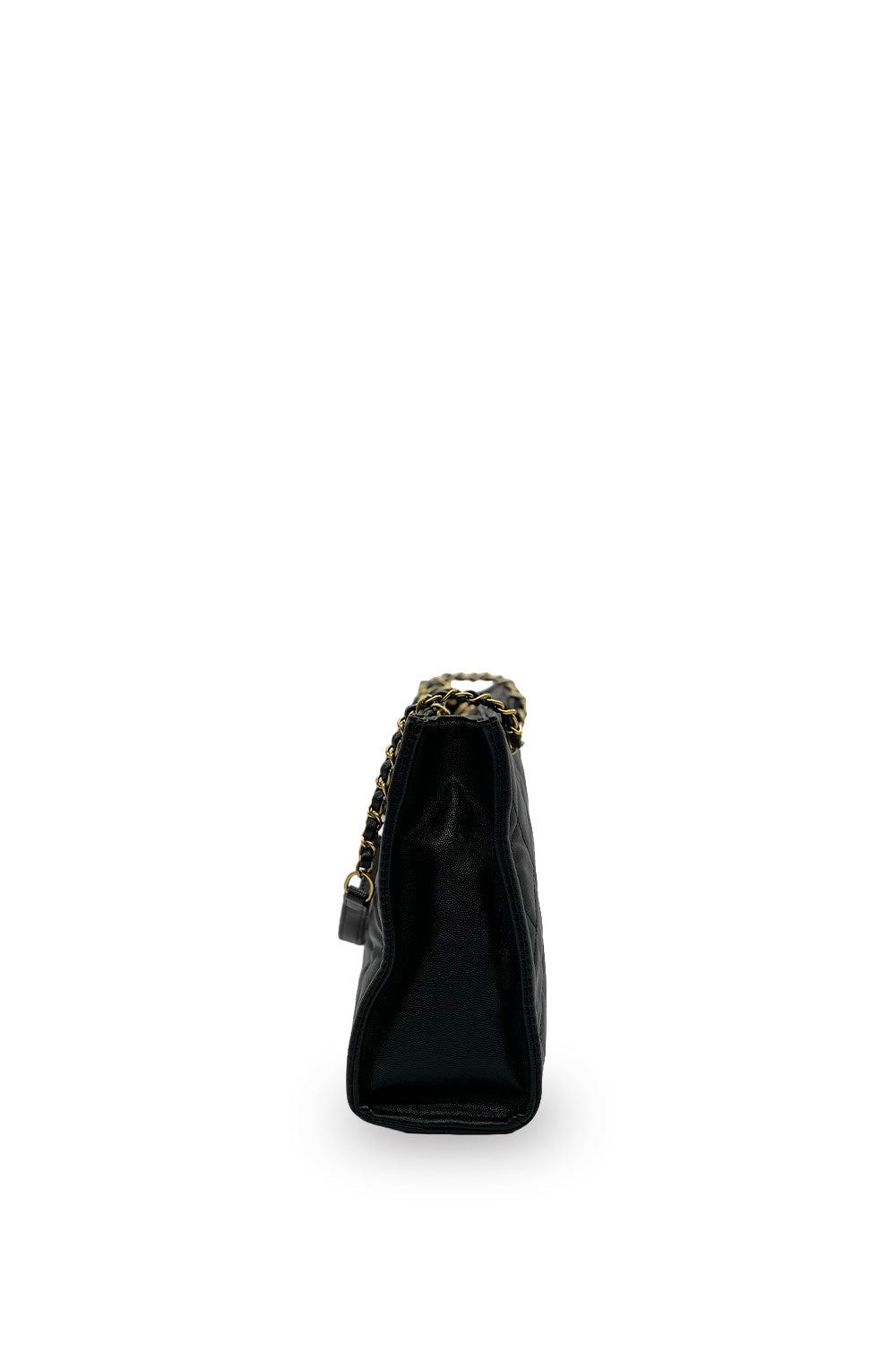 Bolsa Chanel Tote Acolchada Negro