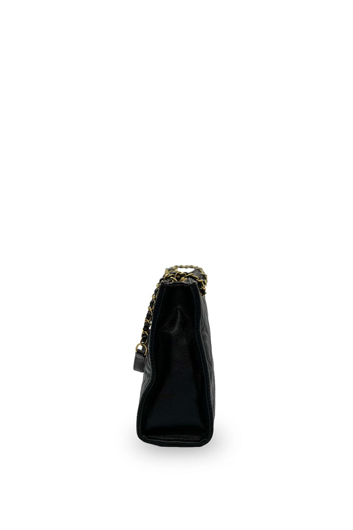 Bolsa Chanel Tote Acolchada Negro