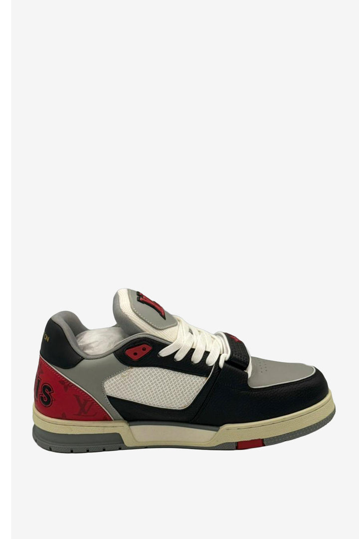 TENIS LV BROCHE NEGRO ROJO