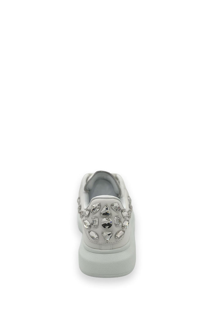 TENIS ALEXANDER MCQUEEN BLANCO CRYSTAL DETAIL