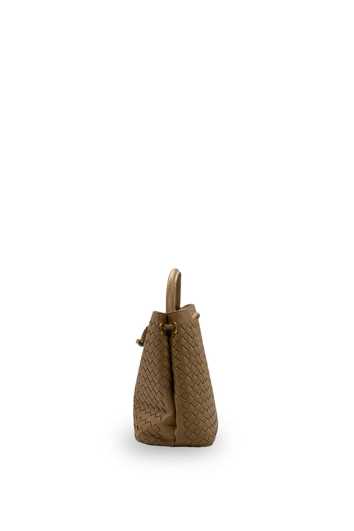 Bolsa Bottega Veneta Trenzada Caqui