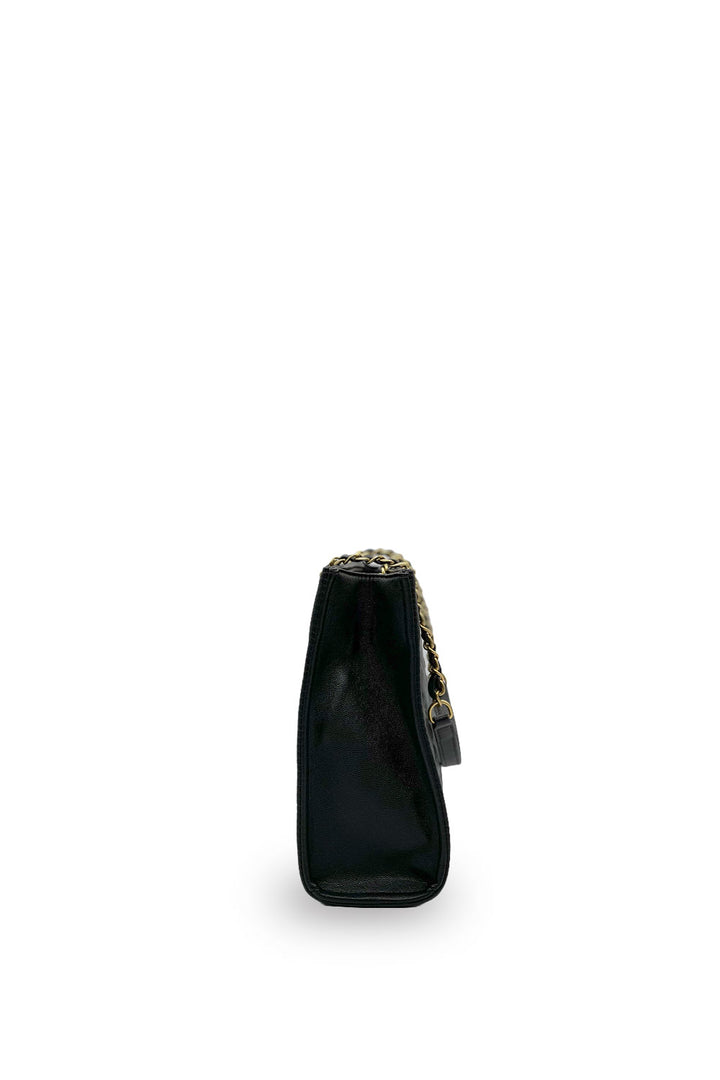 Bolsa Chanel Tote Acolchada Negro