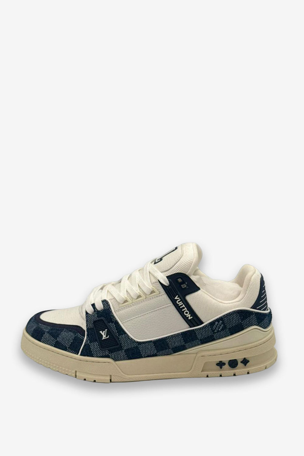 TENIS LV TRAINER AZUL CUADROS