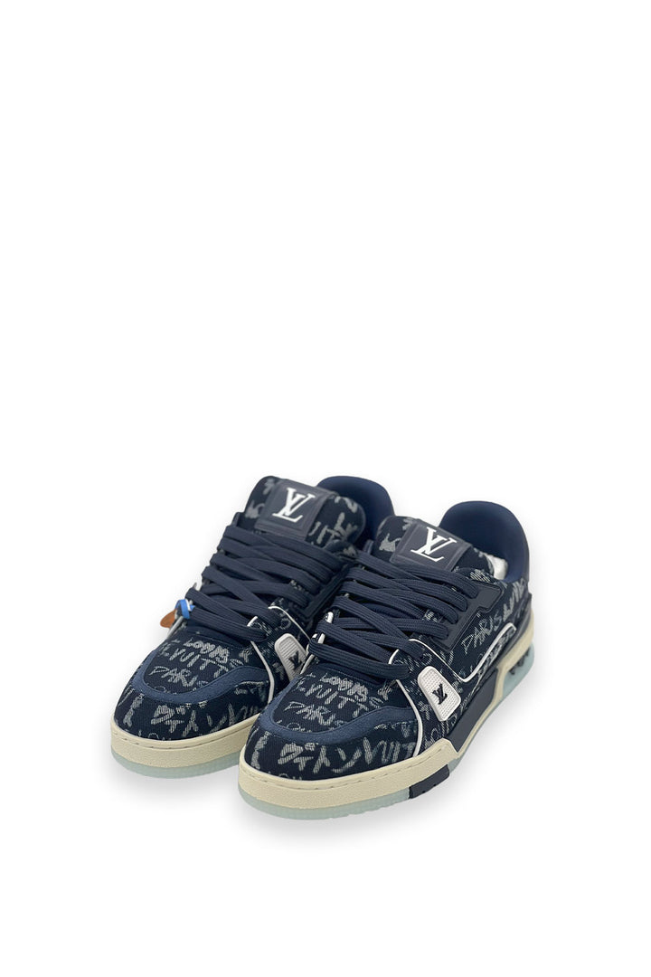 TENIS LV TRAINER AZUL GRAFITI