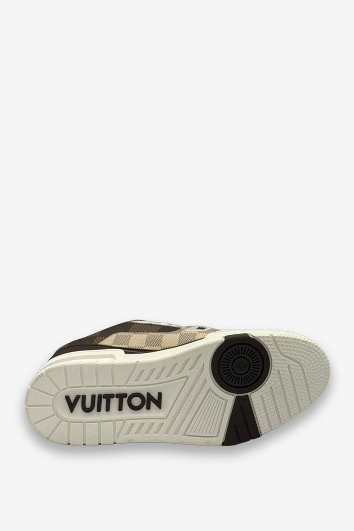 TENIS LV TRAINER CAFE BEIGE BLANCO