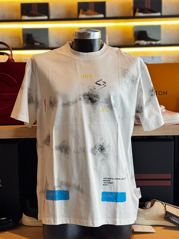 PLAYERA OFF-WHITE SKY BLUE (L)