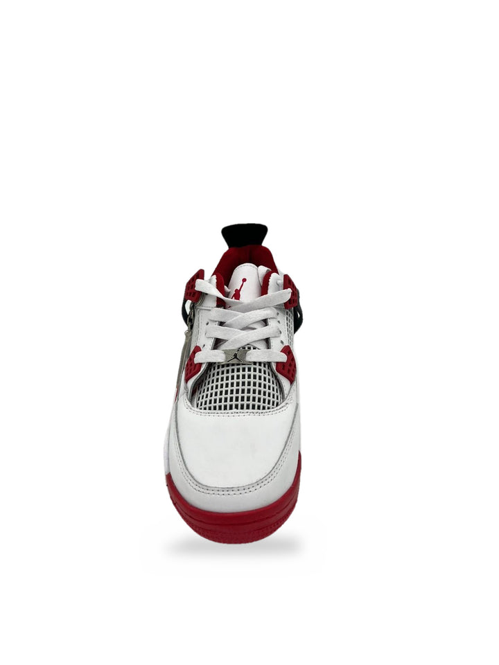 TENIS JORDAN 4 BLANCO ROJO NEGRO