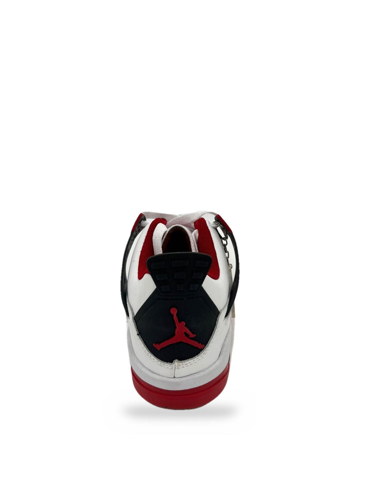 TENIS JORDAN 4 BLANCO ROJO NEGRO