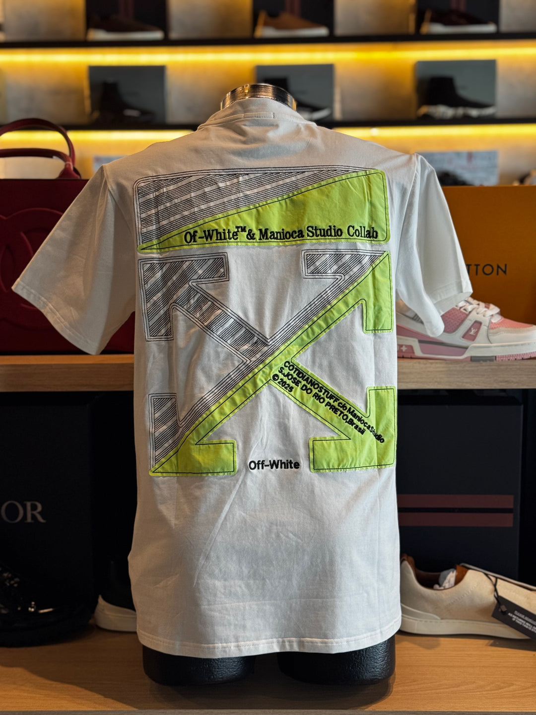 PLAYERA OFF-WHITE BLACK YELLOW (L)