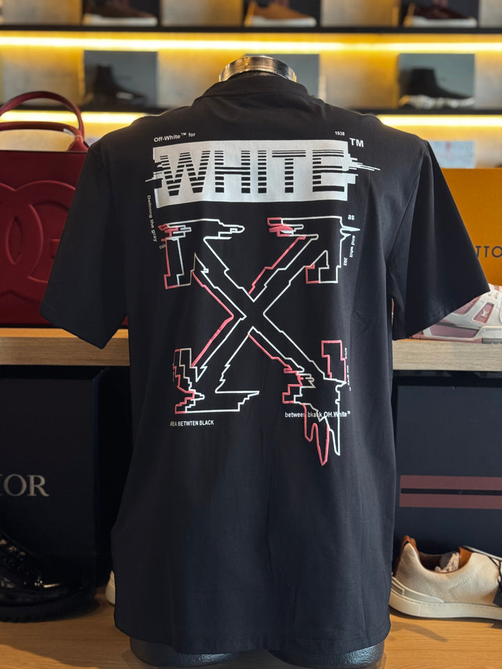 PLAYERA OFF-WHITE DISTORSIÓN PINK (L)