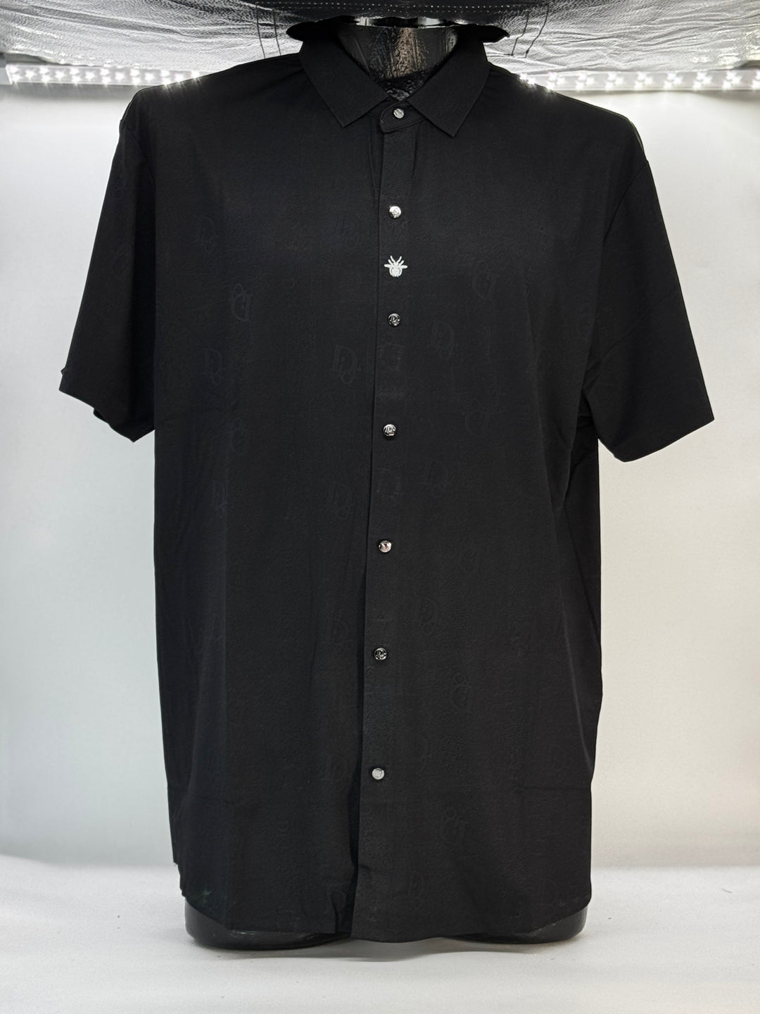 SEDA DIOR BOTONES NEGRO