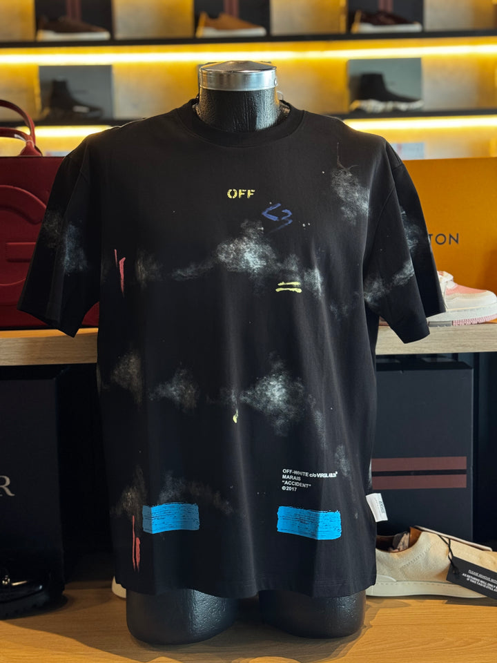 PLAYERA OFF-WHITE BLUE  (M)