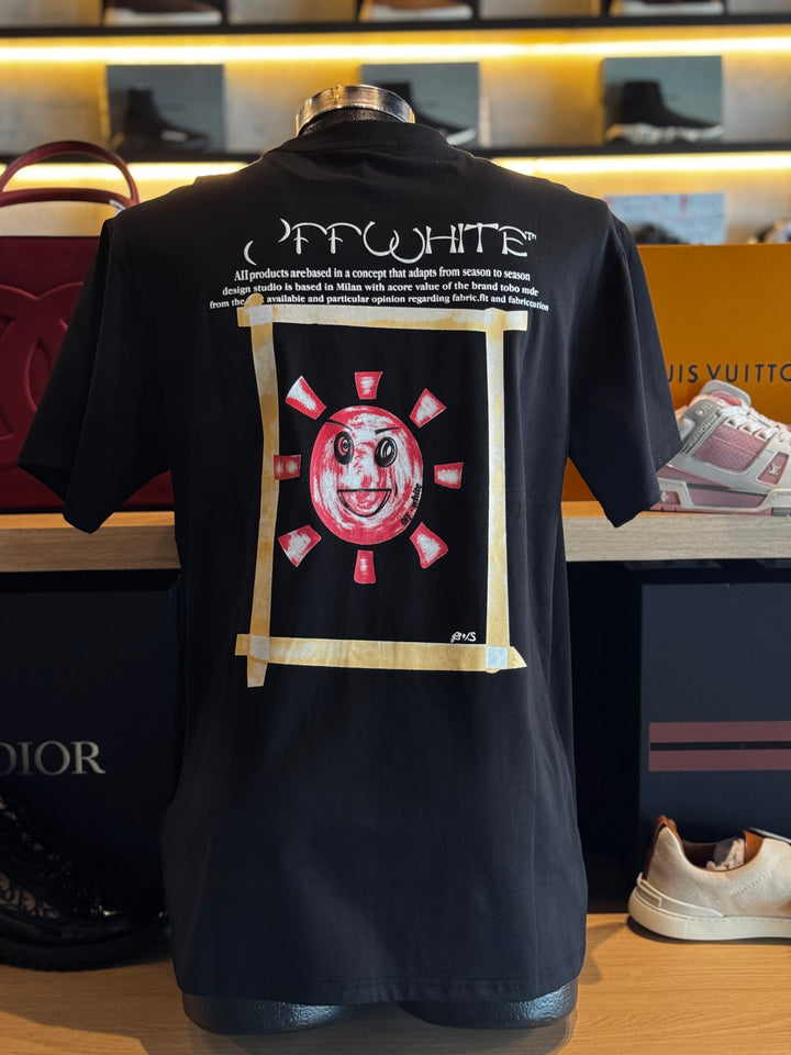 PLAYERA OFF-WHITE RED SUN (M)