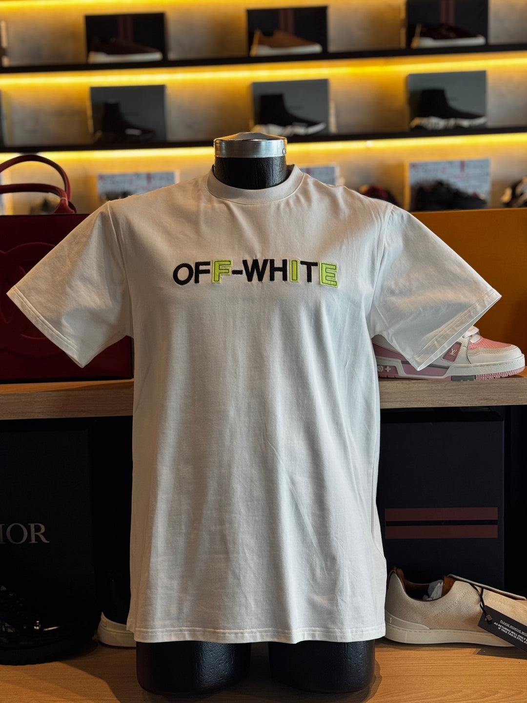 PLAYERA OFF-WHITE BLACK YELLOW (L)