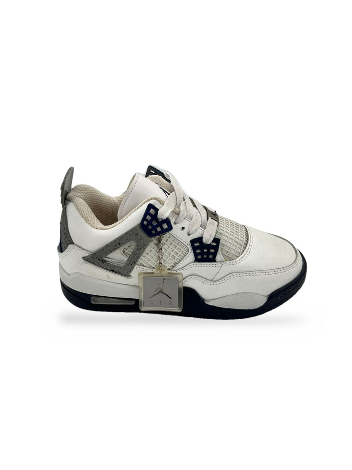 TENIS JORDAN 4 BLANCO MARINO GRIS