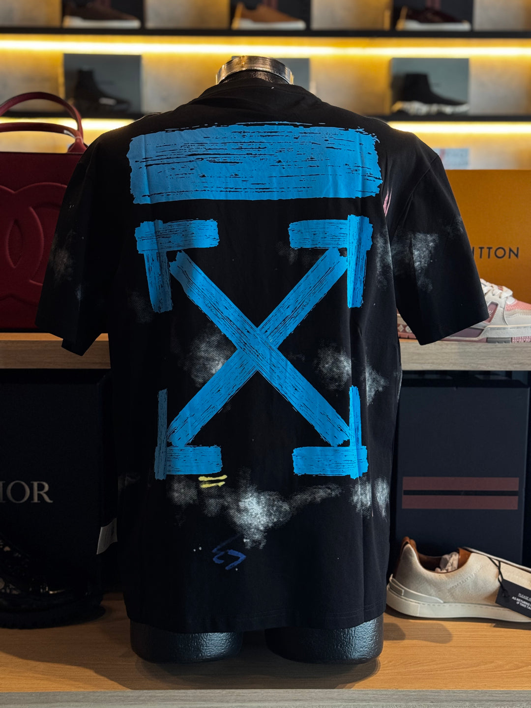 PLAYERA OFF-WHITE BLUE  (M)
