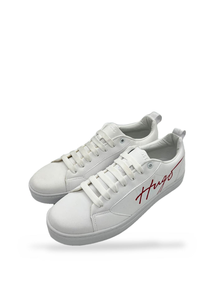 TENIS HUGO BOSS BLANCO ROJO FIRMA