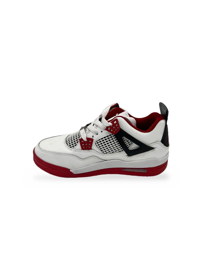 TENIS JORDAN 4 BLANCO ROJO NEGRO