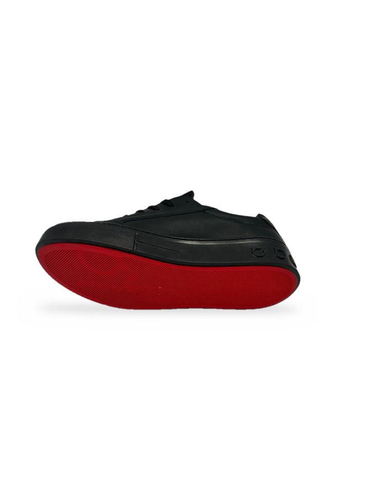 TENIS FERRAGAMO NEGRO TOTAL SUELA ROJA