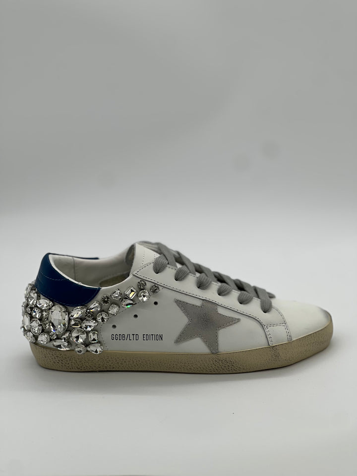 TENIS GOLDEN GOOSE SUPER STAR BLUE CRYSTAL