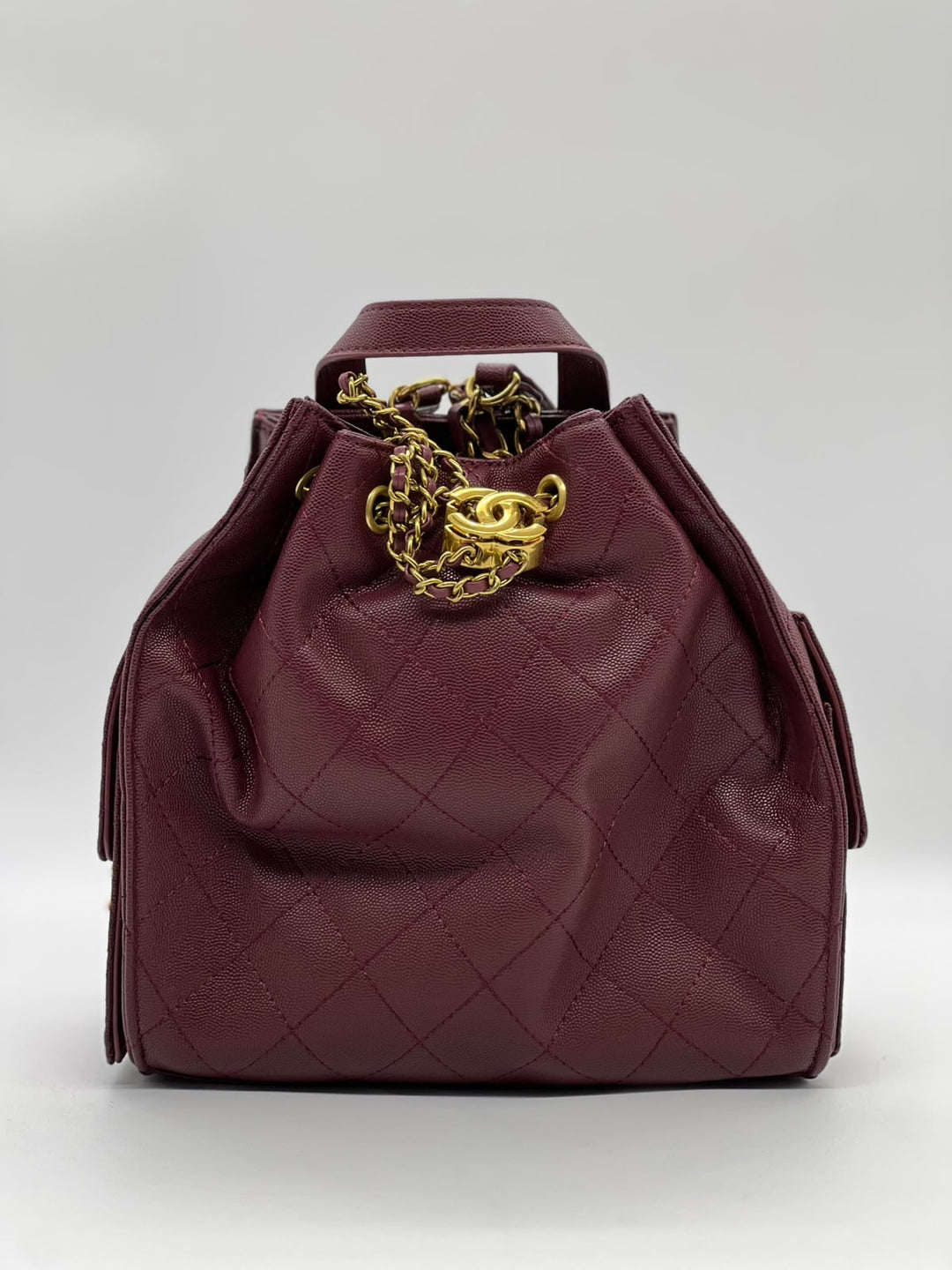MOCHILA CHANEL 2556 VINO CAVIAR FINO