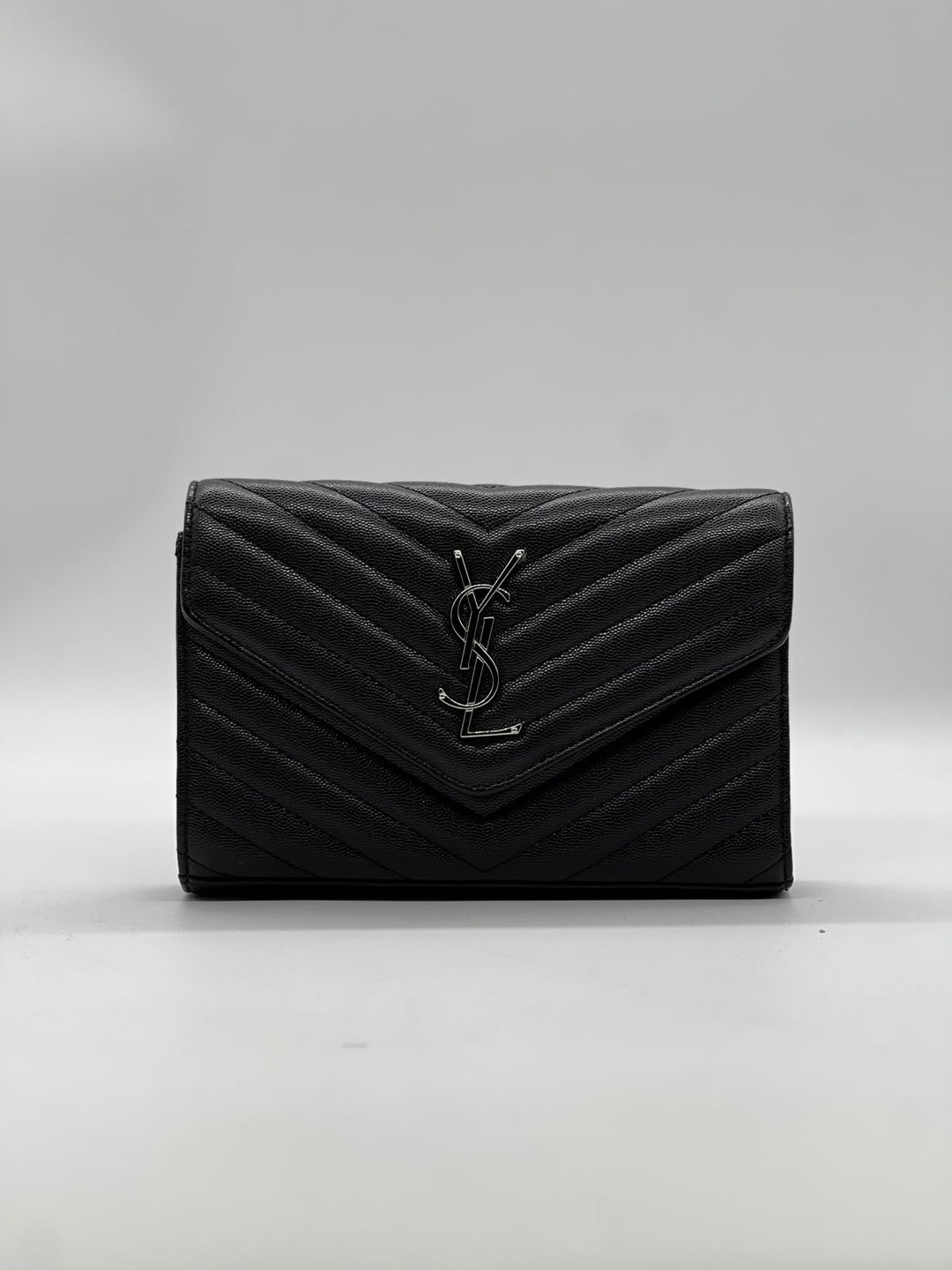 BOLSA YSL 9010 NEGRO PLATA