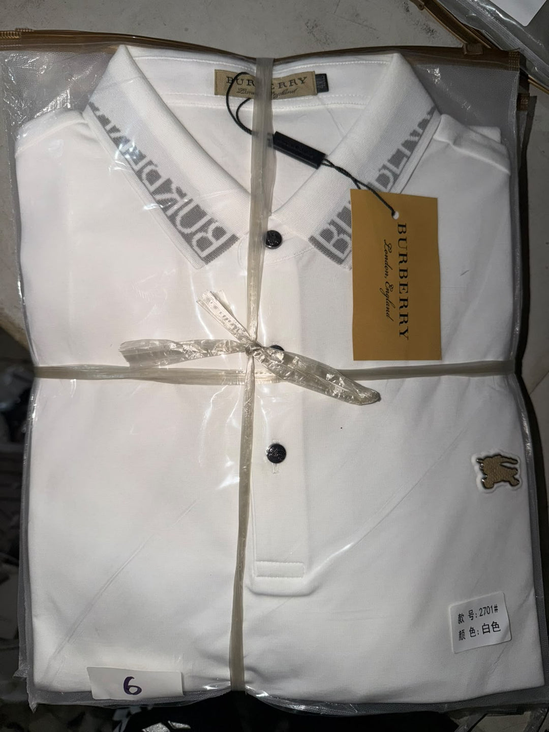 SEDA BURBERRY BLANCA LOGO